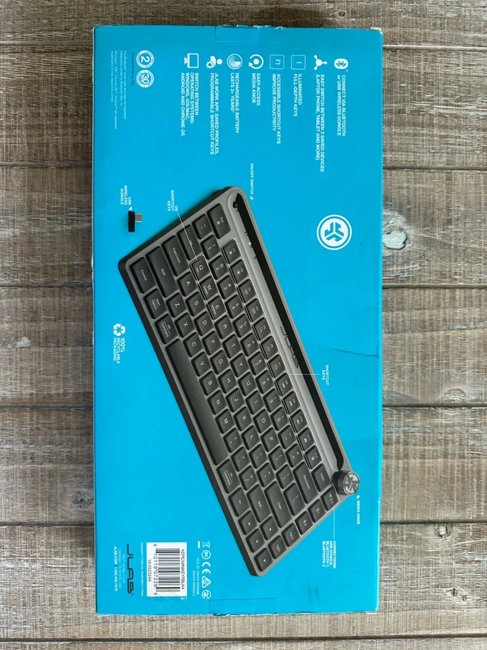 JLab Epic Mini Multi-device Wireless Keyboard - Black